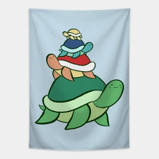 Colorful Turtle Stack Tapestry