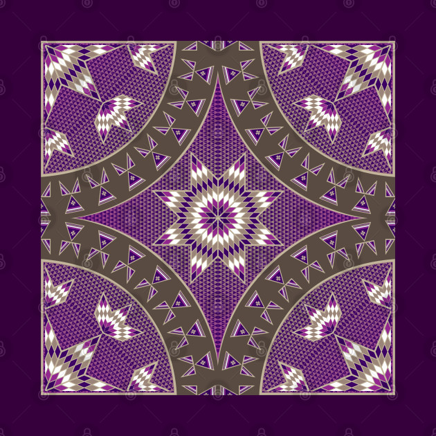 Morning Star with Tipi's "Purple" - Native American Design - Phone Case