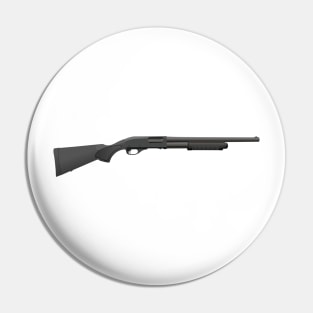 Black Pump-Action Shotgun Pin