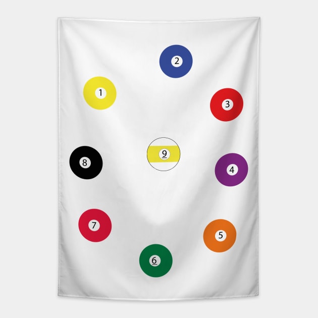 Snooker Balls Tapestry by DiegoCarvalho