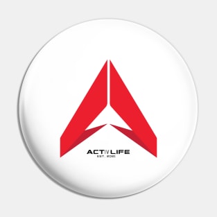 Activlife logo active life lifestyle red sports running hiking cycling youth Pin