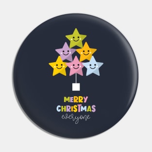 Cute Stars Christmas Tree Pin