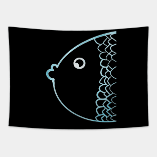 Colorful karp rainbow cyan Tapestry