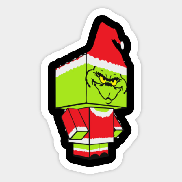 Grinch Stole In Roblox Roblox Sticker Teepublic - still chill face roblox sticker teepublic