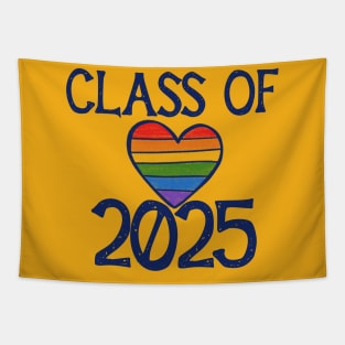 Class of 2025 Rainbow Heart Tapestry