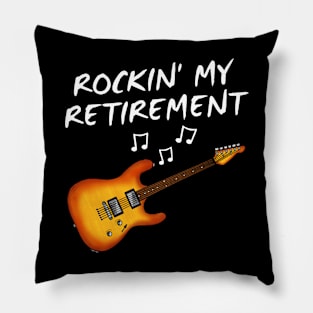 Electric Guitarist, Rockin' My Retirement, Retired Musician Pillow