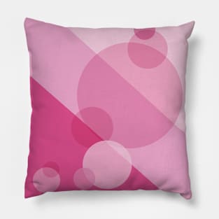 Pink Spheres Abstract Pillow