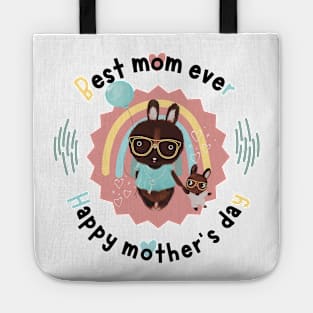 Best mom ever rabbit Tote