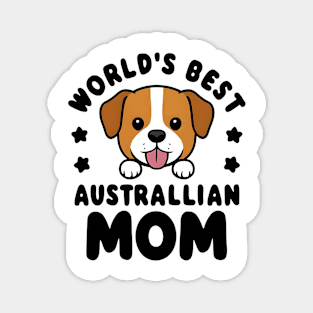 Mini Australian Shepherd Gifts World's Best Aussie Mom Magnet
