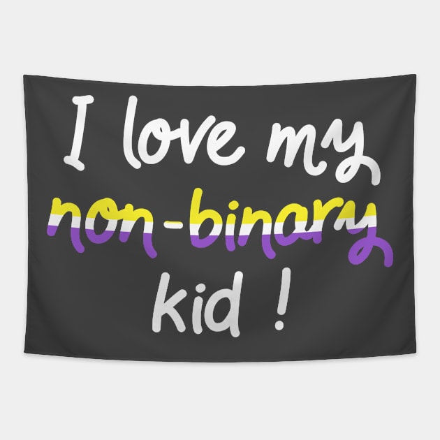 I love my non-binary kid! Tapestry by XanaNouille