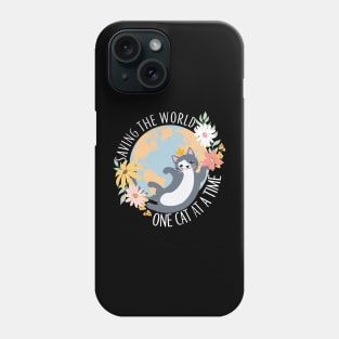 Saving The World One Cat At A Time Cat Rescuer Phone Case