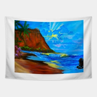 Diamond Head Blue Tapestry