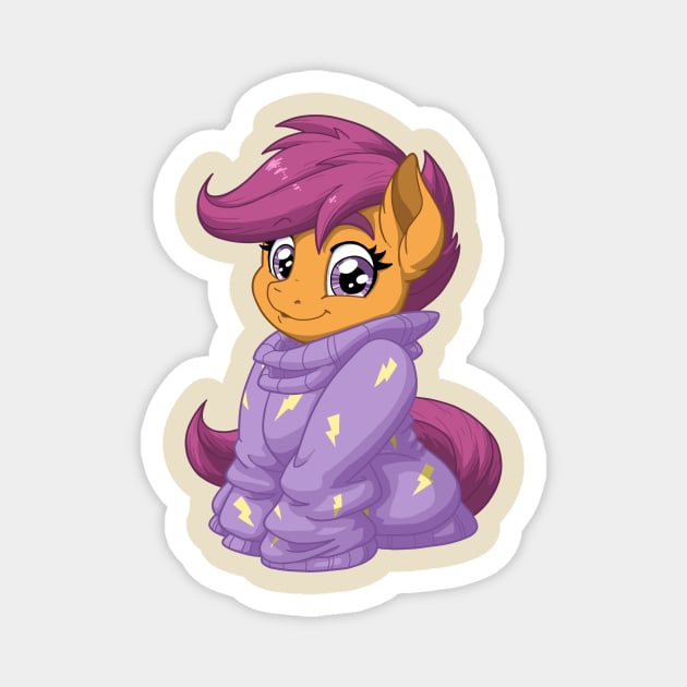 Scootaloo in a Sweater Magnet by LateCustomer