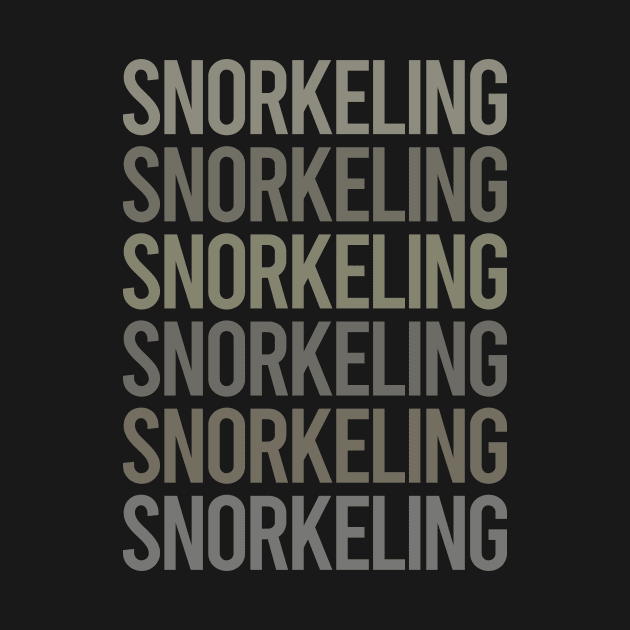 Gray Text Art Snorkeling Snorkelling Snorkel Snorkeler by Happy Life