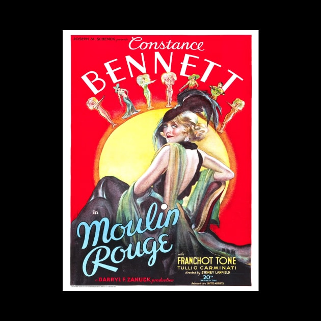 Moulin Rouge Vintage Poster Costance Bennett by J0k3rx3