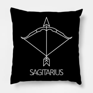 Sagitarius Zodiac Sign - White Pillow