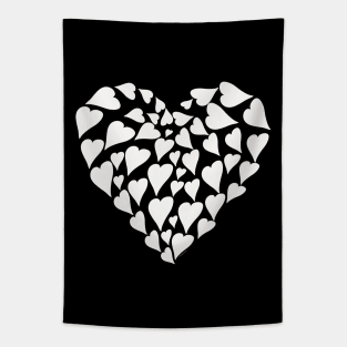 Heart Full of Love Hearts Valentines Day Modern Graphic Art Tapestry