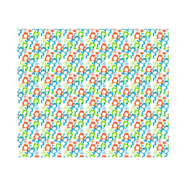 Colorful Frog Pattern by saradaboru