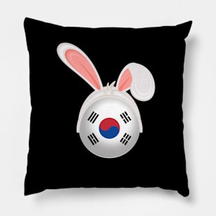 happy easter South Korea bunny ears flag cute designs Pillow