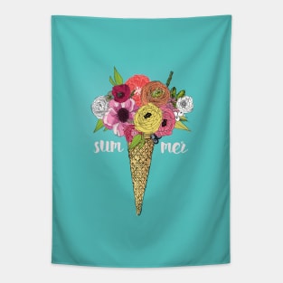 Ice Cream Floral Tapestry