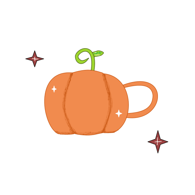 A badly drawn pumpkin mug by PuddinGal4302