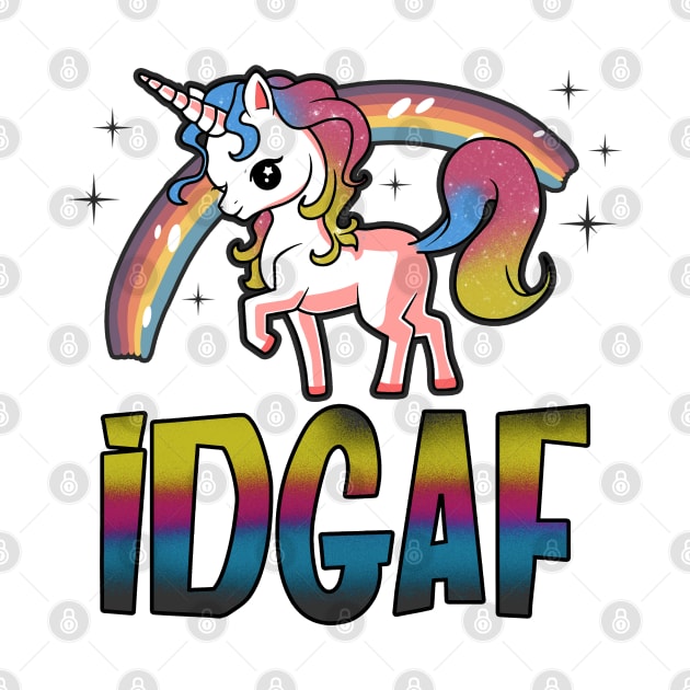 IDGAF Funny Unicorn by KsuAnn