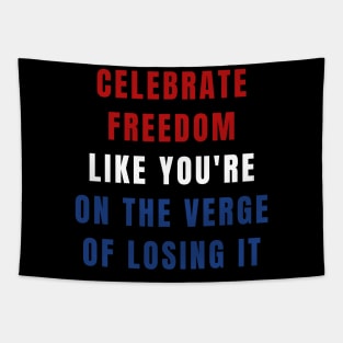 Celebrate Freedom American 4th of July Women's Rights Tapestry