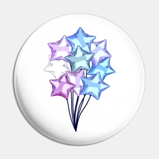 Helium Star Balloons Pin