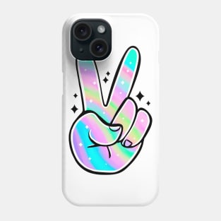 Peace Sign Fingers with Sparkles Phone Case