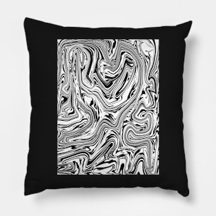 Abstract Black Strain Pattern Pillow