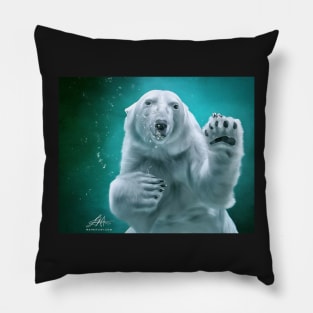 Digital Polar Bear Pillow