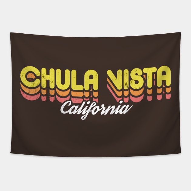 Retro Chula Vista California Tapestry by rojakdesigns