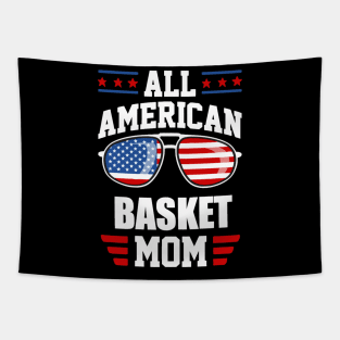 Basket All American Mom USA Flag Tapestry