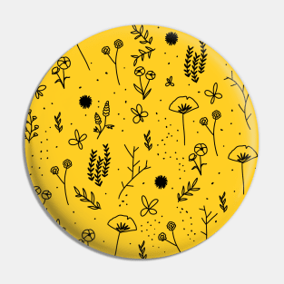 Yellow flowers field Pin