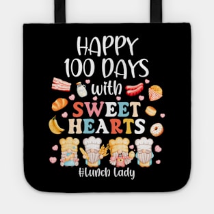 100 Days Of School Cafeteria Lunch Lady Funny Cute Gnome Tote