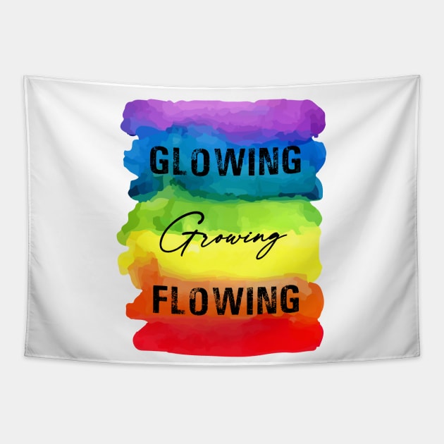 Glowing Growing Flowing - Chakra Shine Tapestry by Chakra Shine