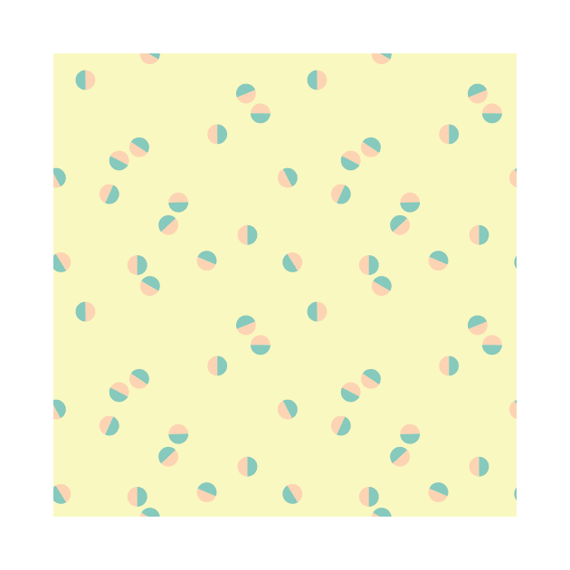 Scattered Dots Minimalist Geometric Pattern - Cute Pastel Yellow by Charredsky