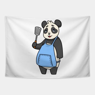 Panda bear is grill master Tapestry