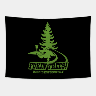 Fu..in Trees Disc Responsibly Tapestry