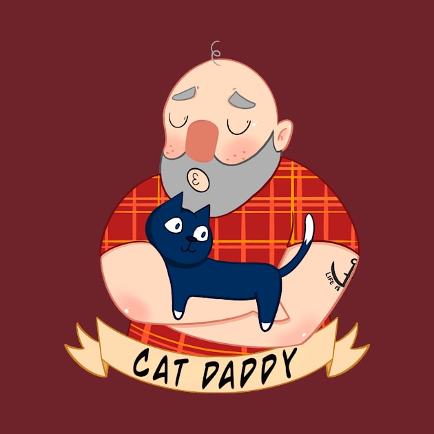 Cat Daddy lumberjack cartoon character by Cuteful