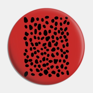 Hot Pink Dalmatian Spots Pattern Pin