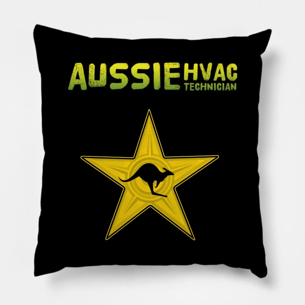 Aussie HVAC Tech Australian Mechanic Pillow by The Hvac Gang