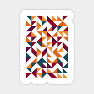 Creative Geometric Colourful Triangle Pattern #11 Magnet