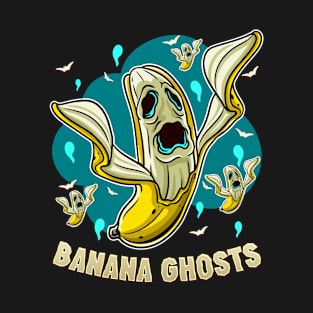 Banana Ghosts Cute Halloween Lazy Costume Funny T-Shirt