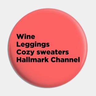 Countdown to Christmas with Wine, Leggings, Sweaters and Hallmark Pin