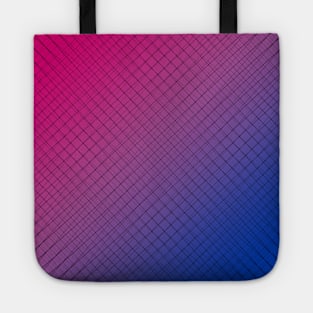 Dark Pink Purple Blue Grid Gradient - Bisexual Colors - Bi Flag Tote