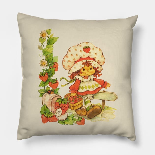Vintage Strawberry For You Pillow by fatkahstore