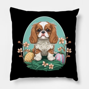 King Spaniel happy easter day Pillow