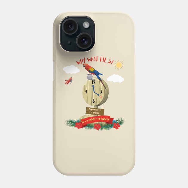 Why Wait til 5 Phone Case by IWANNAIGUANA