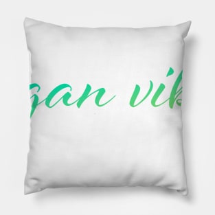 Vegan vibes white Pillow